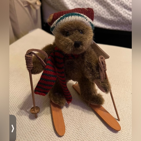Russ Teddy Bear Alpine Lodge Brown Mogul On Skis Plush Fully Jointed Tags - Picture 2 of 8